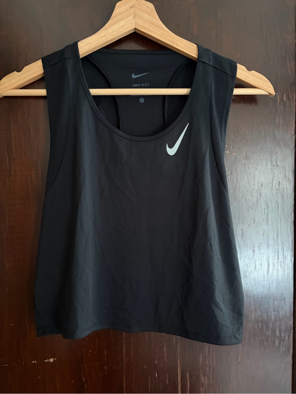 Nike Black Dri-FIT Sleeveless Training Tank with Silver Swoosh